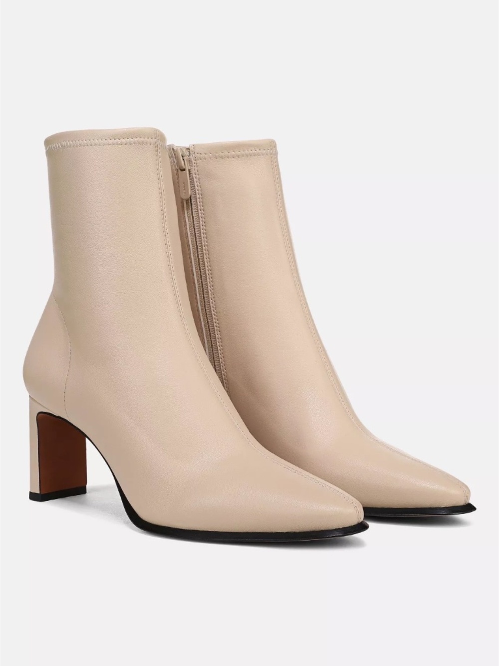 New Vince Brock Leather Ankle Bootie Birch Sand Sz 9.5